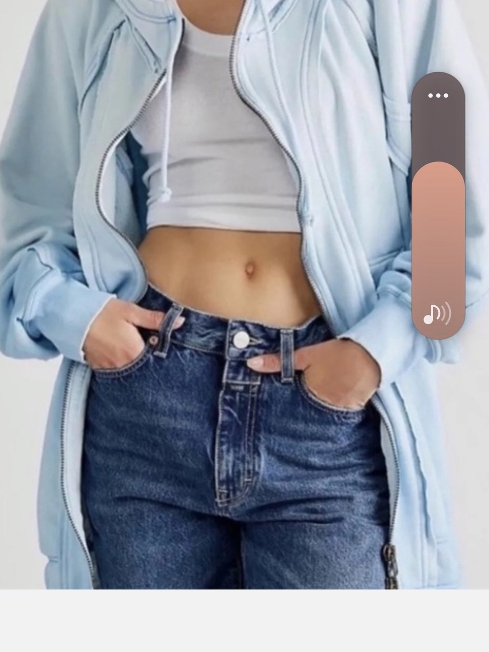Free People Everything Sweatshirt Hoodie XS In Sky Ombre Blue!!